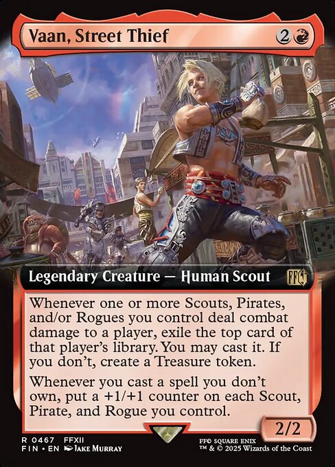 Vaan, Street Thief - Final Fantasy FIN - NM - 0467 R (Extended Foil)
