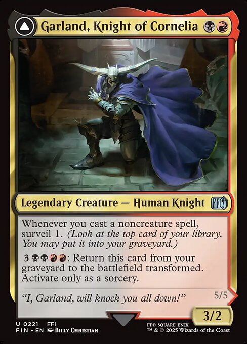Garland, Knight of Cornelia // Chaos, the Endless - Final Fantasy FIN - NM - 0221 U (Foil)