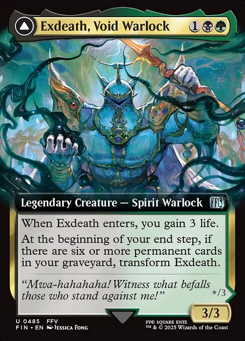 Exdeath, Void Warlock // Neo Exdeath, Dimension's End - Final Fantasy FIN - NM - 0485 U (Extended Foil)