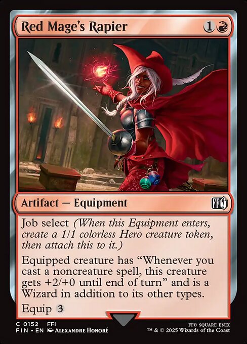 Red Mage's Rapier - Final Fantasy FIN - NM - 0152 C (Foil)