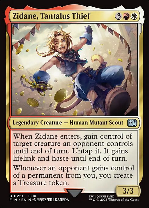 Zidane, Tantalus Thief - Final Fantasy FIN - NM - 0251 U (Foil)