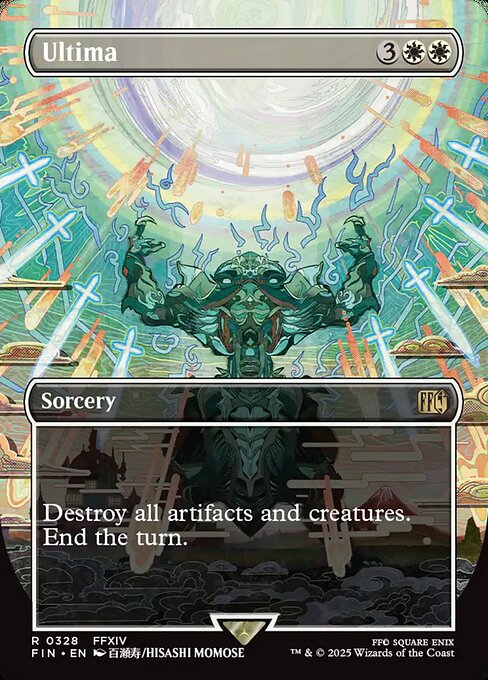 Ultima - Final Fantasy FIN - NM - 0328 R (Borderless Foil)