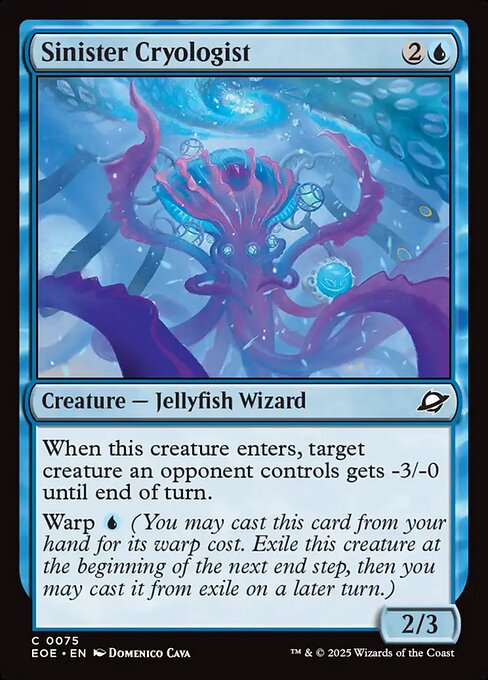 Sinister Cryologist - Edge of Eternities EOE - NM - 0075 C (Foil)