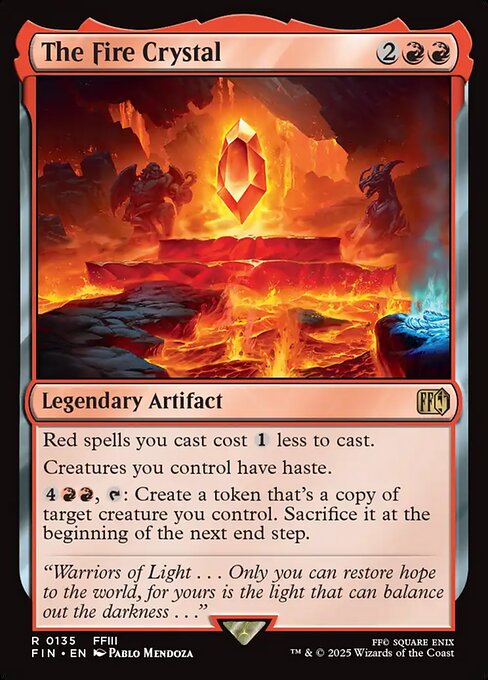 The Fire Crystal - Final Fantasy FIN - NM - 0135 R (Foil)