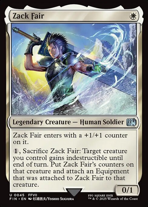 Zack Fair - Final Fantasy FIN - NM - 0045 U (Foil)