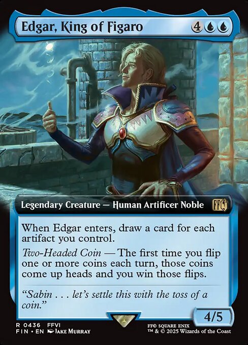 Edgar, King of Figaro - Final Fantasy FIN - NM - 0436 R (Extended Foil)