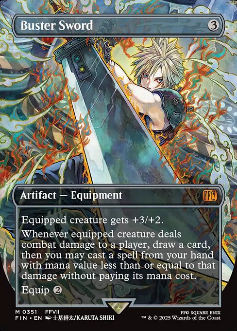 Buster Sword - Final Fantasy FIN - NM - 0351 M (Borderless)