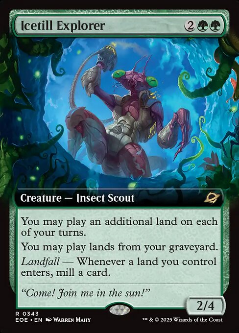 Icetill Explorer - Edge of Eternities EOE - NM - 0343 R (Extended Foil)