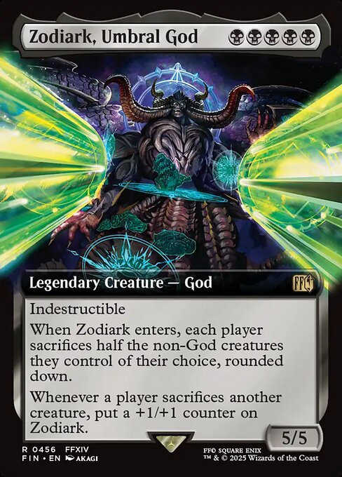 Zodiark, Umbral God - Final Fantasy FIN - NM - 0456 R (Extended Foil)