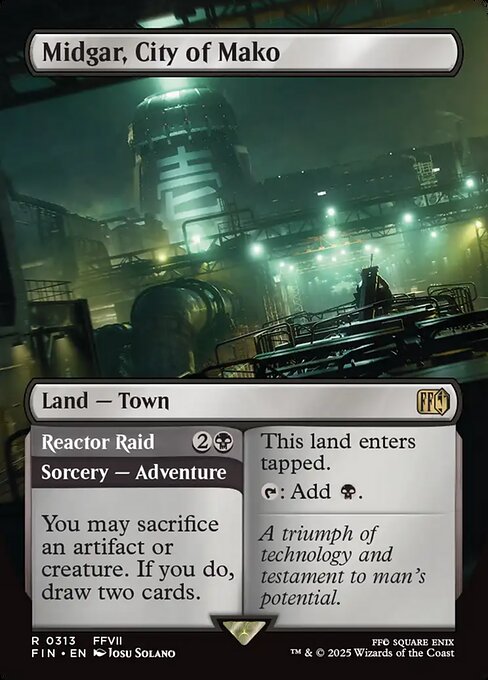 Midgar, City of Mako // Reactor Raid - Final Fantasy FIN - NM - 0313 R (Borderless Foil)