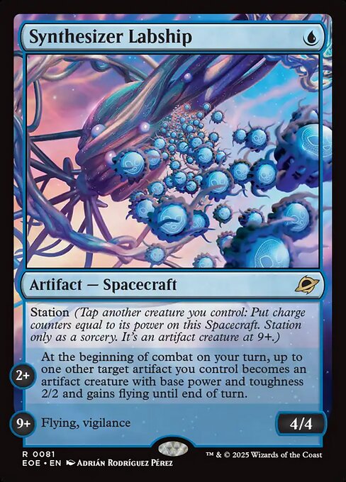 Synthesizer Labship - Edge of Eternities EOE - NM - 0081 R (Full Art Foil)