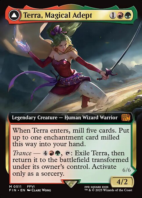 Terra, Magical Adept // Esper Terra - Final Fantasy FIN - NM - 0511 M (Extended Foil)