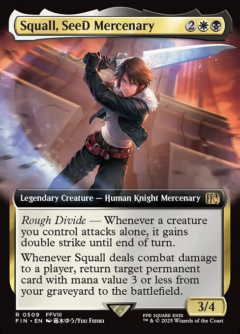 Squall, SeeD Mercenary - Final Fantasy FIN - NM - 0509 R (Extended)