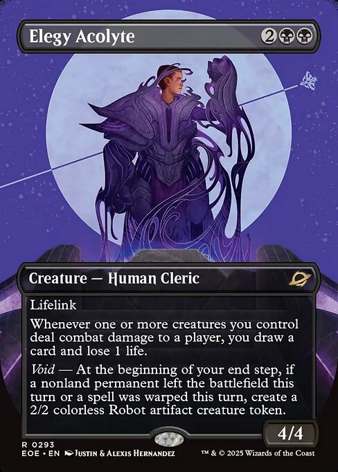 Elegy Acolyte - Edge of Eternities EOE - NM - 0293 R (Borderless Foil)
