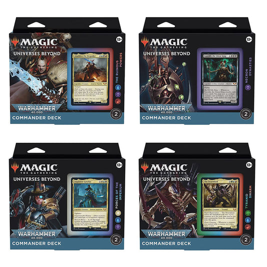 Magic the Gathering Warhammer 40K Universe Beyond - Regular Commander Decks (Sealed Display Set of 4)