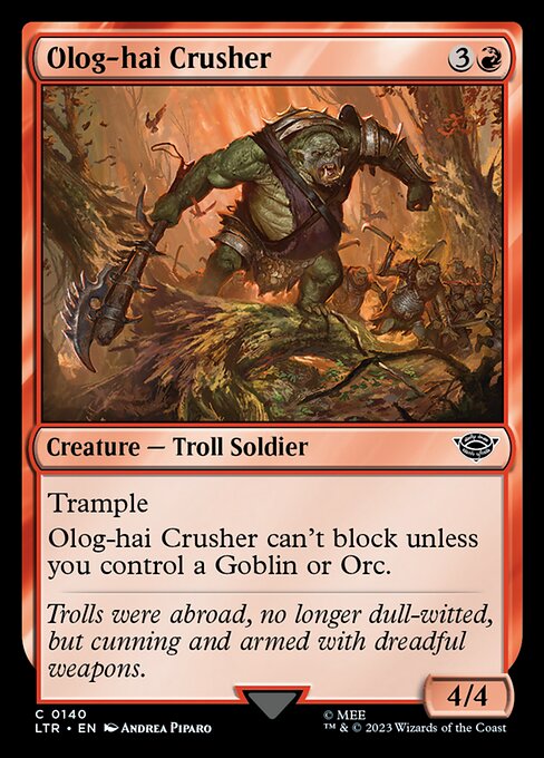 Olog-hai Crusher - The Lord of the Rings: Tales of Middle-earth LTR - NM - 0140 C (Foil)