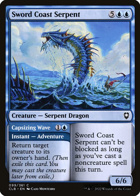 Sword Coast Serpent // Capsizing Wave - Battle for Baldur's Gate CLB - NM - 099 C