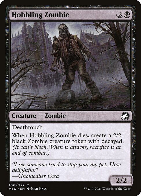 Hobbling Zombie - Innistrad: Midnight Hunt MID - NM - 106 C