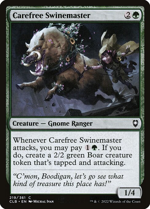 Carefree Swinemaster - Battle for Baldur's Gate CLB - NM - 219 C