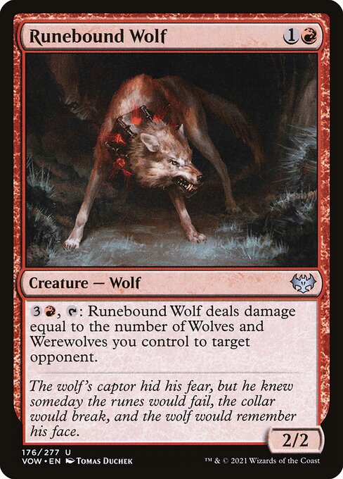 Runebound Wolf - Innistrad: Crimson Vow VOW - NM - 176 U