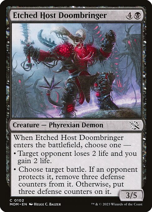 Etched Host Doombringer - March of the Machine MOM - NM - 0102 C