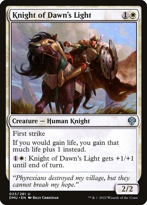 Knight of Dawn's Light - Dominaria United DMU - NM - 023 U