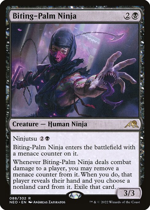 Biting-Palm Ninja - Kamigawa: Neon Dynasty NEO - NM - 088 R