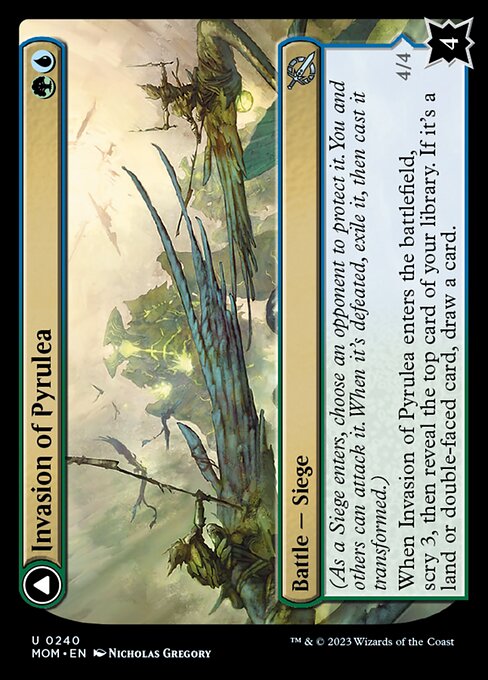 Invasion of Pyrulea // Gargantuan Slabhorn - March of the Machine MOM - NM - 0240 U