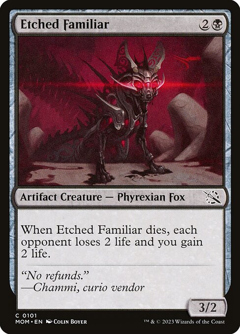 Etched Familiar - March of the Machine MOM - NM - 0101 C