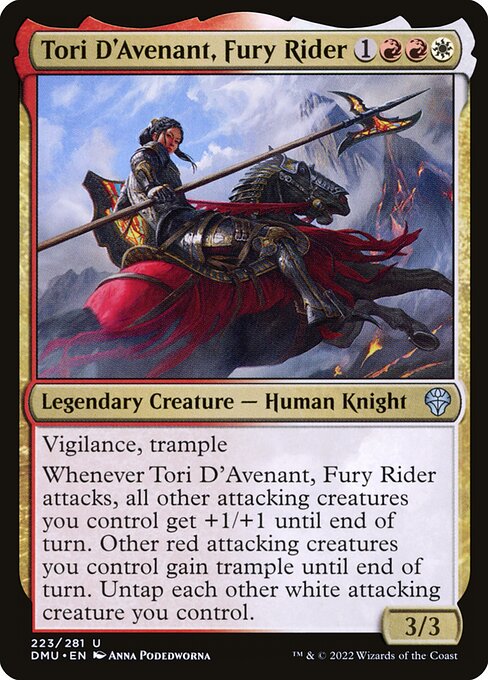 Tori D'Avenant, Fury Rider - Dominaria United DMU - NM - 223 U (Foil)