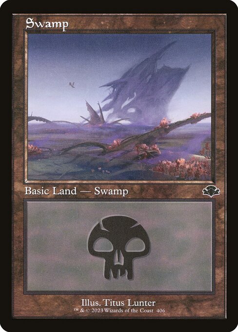 Swamp - Dominaria Remastered DMR - NM - 406 (Retro Frame)