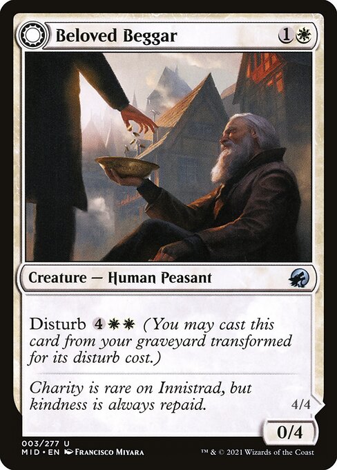 Beloved Beggar // Generous Soul - Innistrad: Midnight Hunt MID - NM - 003 U