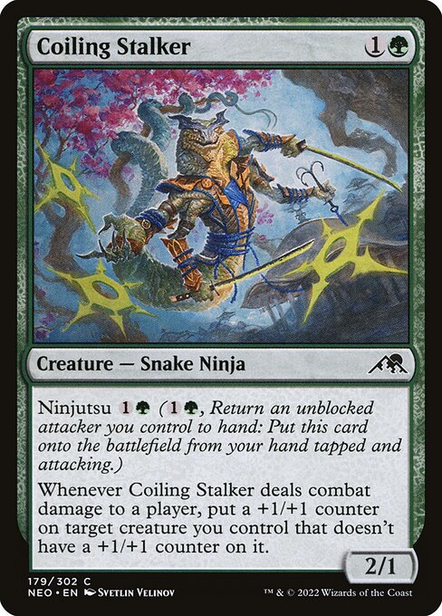 Coiling Stalker - Kamigawa: Neon Dynasty NEO - NM - 179 C