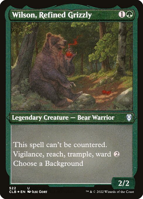 Wilson Refined Grizzly - Battle for Baldur's Gate CLB - NM - 522 U (Etched Foil)