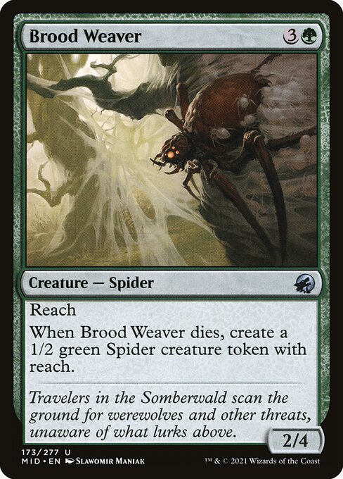 Brood Weaver - Innistrad: Midnight Hunt MID - NM - 173 U (Foil)