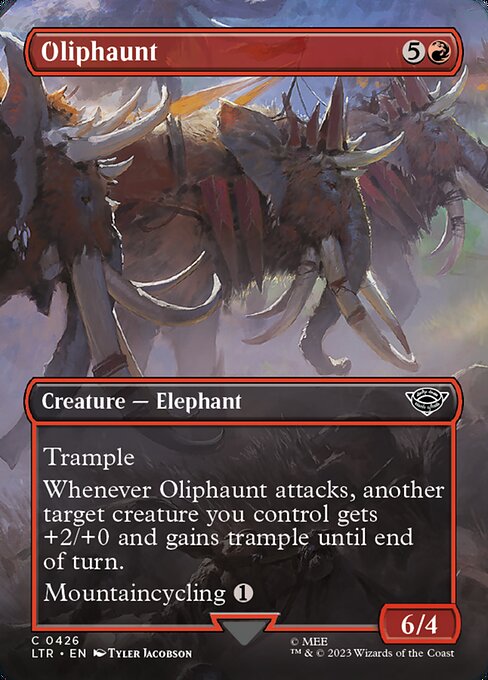 Oliphaunt - The Lord of the Rings: Tales of Middle-earth LTR - NM - 0426 C (Borderless Foil)