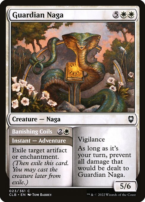 Guardian Naga // Banishing Coils - Battle for Baldur's Gate CLB - NM - 023 C