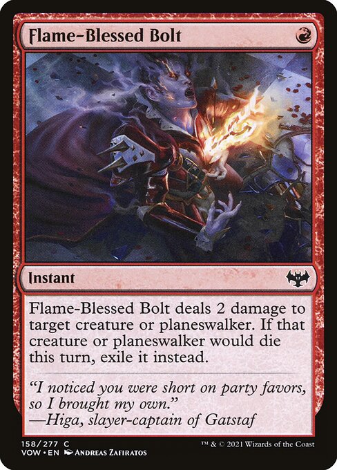 Flame-Blessed Bolt - Innistrad: Crimson Vow VOW - NM - 158 C