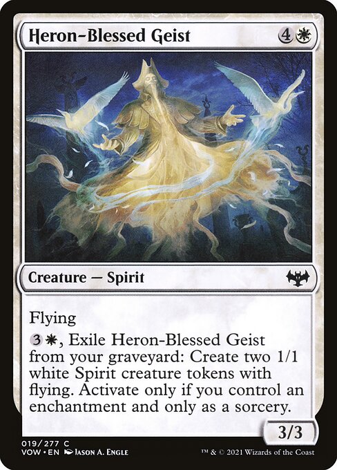 Heron-Blessed Geist - Innistrad: Crimson Vow VOW - NM - 019 C