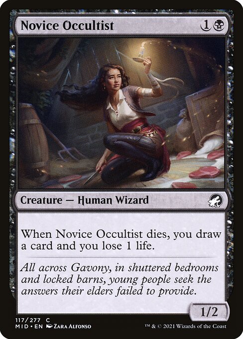 Novice Occultist - Innistrad: Midnight Hunt MID - NM - 117 C