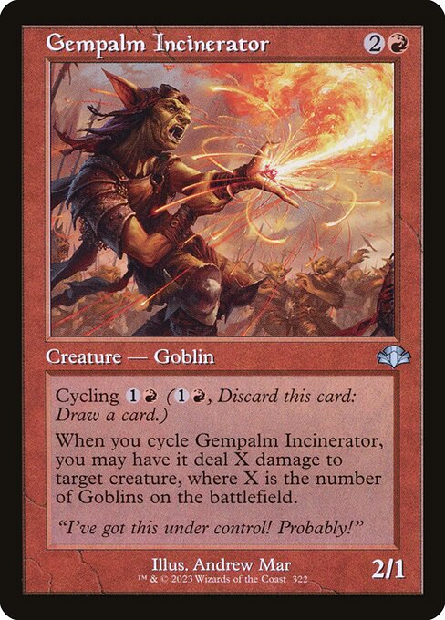 Gempalm Incinerator - Dominaria Remastered DMR - NM - 322 (Retro Frame)