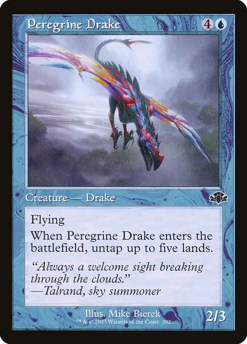 Peregrine Drake - Dominaria Remastered DMR - NM - 292 (Retro Frame)