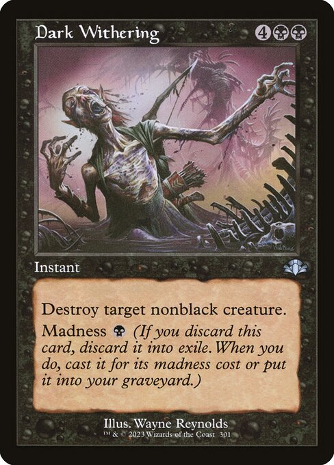 Dark Withering - Dominaria Remastered DMR - NM - 301 (Retro Frame)