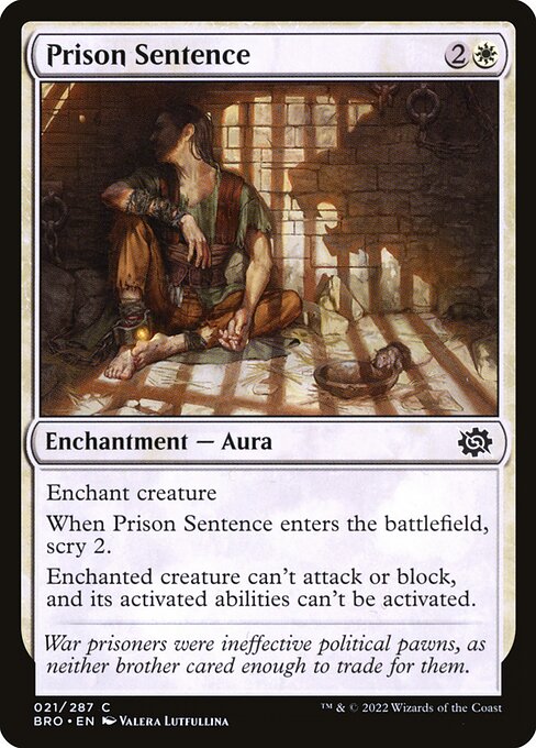 Prison Sentence - The Brothers' War BRO - NM - 021 C