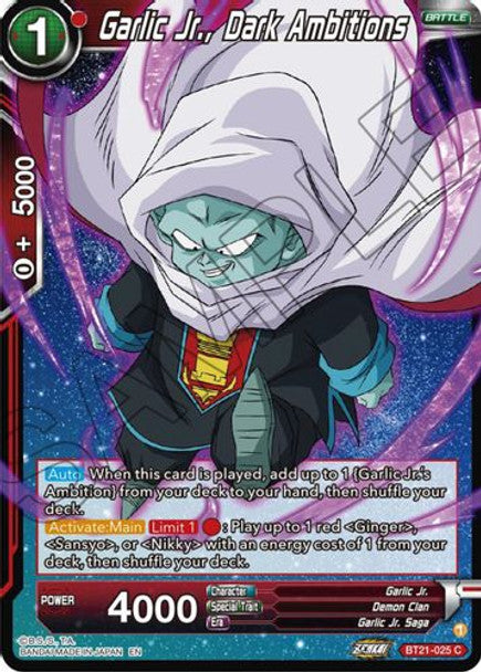 Garlic Jr., Dark Ambitions - BT21-025 C - Z04 Wild Resurgence