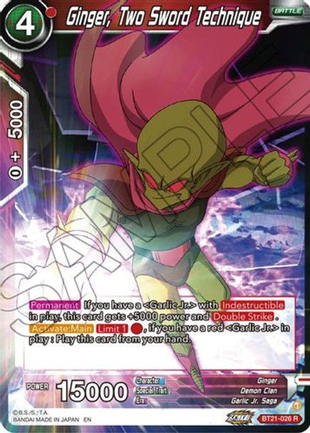 Ginger, Two Sword Technique - BT21-026 R - Z04 Wild Resurgence