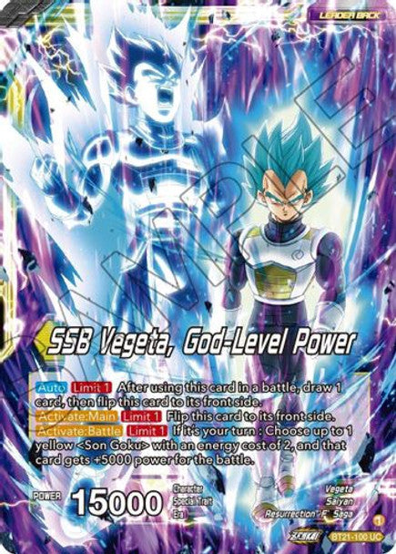 SSB Vegeta, God-Level Power - BT21-100 UC - Z04 Wild Resurgence