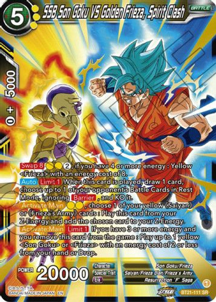 SSB Son Goku VS Golden Frieza, Spirit Clash - BT21-111 SR - Z04 Wild Resurgence (Foil)