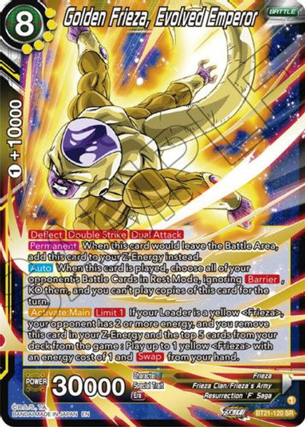 Golden Frieza, Evolved Emperor - BT21-120 SR - Z04 Wild Resurgence (Foil)