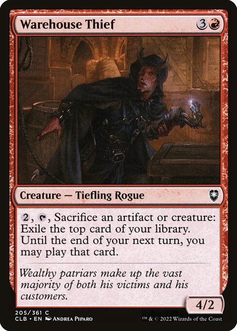 Warehouse Thief - Battle for Baldur's Gate CLB - NM - 205 C (Foil)